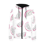 dragon fruit pattern Men's Padded Hooded Jacket