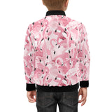 Pink flamingos pattern background Kids' Boys' Girls' Bomber Jacket