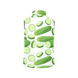 cucumber whole slices pattern Women's Padded Vest
