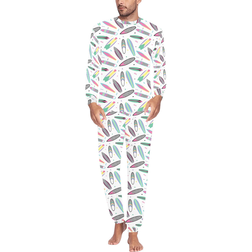 Surfboard Pattern Print Design 04 Men's All Over Print Pajama