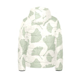Ginkgo leaves pattern Kids' Boys' Girls' Padded Hooded Jacket