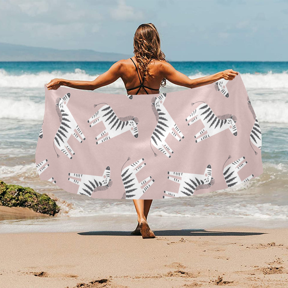 Cute zebra pattern Beach Towel