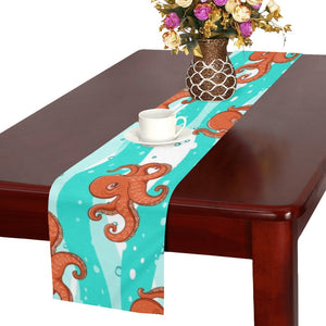 Octopuses sea wave background Table Runner