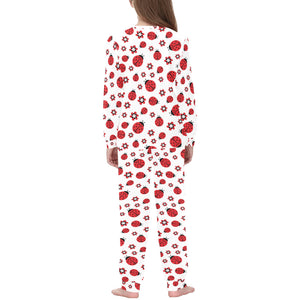 Ladybug Pattern Print Design 04 Kids' Boys' Girls' All Over Print Pajama Set
