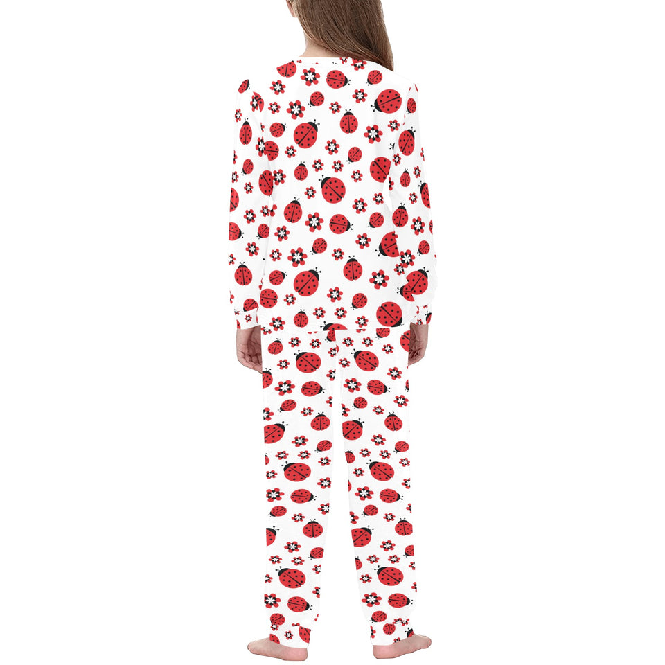 Ladybug Pattern Print Design 04 Kids' Boys' Girls' All Over Print Pajama Set