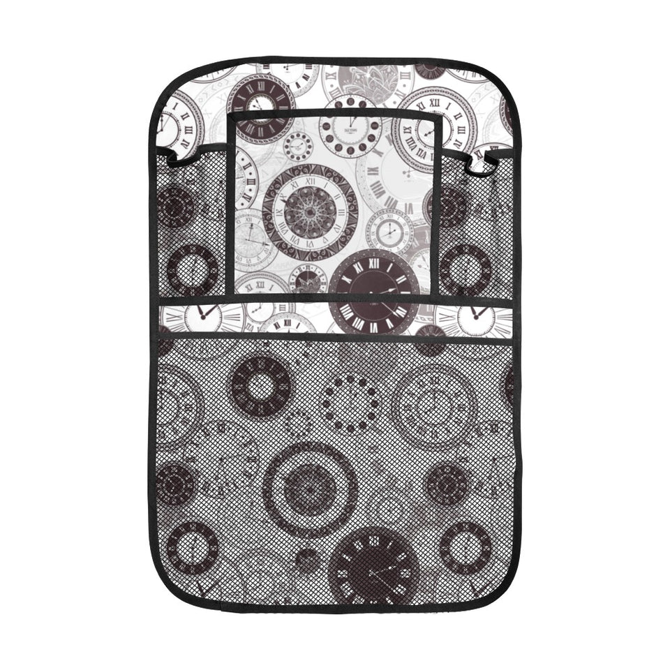 Classic vintage clock pattern Car Seat Back Organizer