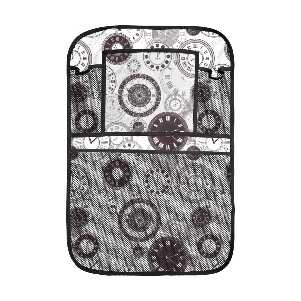 Classic vintage clock pattern Car Seat Back Organizer