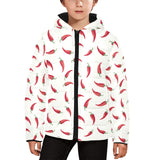 Chili peppers pattern Kids' Boys' Girls' Padded Hooded Jacket