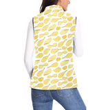 Potato Chips Pattern Print Design 02 Women's Padded Vest
