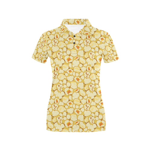 Popcorn Pattern Print Design 04 Women's All Over Print Polo Shirt