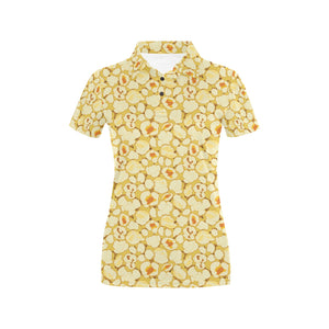 Popcorn Pattern Print Design 04 Women's All Over Print Polo Shirt