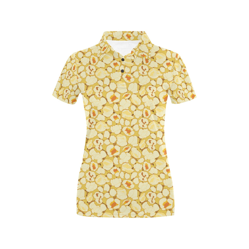 Popcorn Pattern Print Design 04 Women's All Over Print Polo Shirt