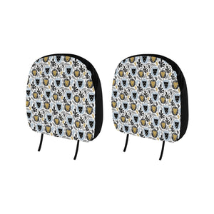 Lion Pattern Print Design 05 Car Headrest Cover