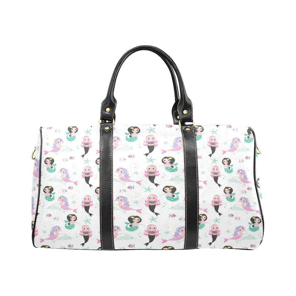 cute mermaid dolphin fish starfish pattern Travel Bag