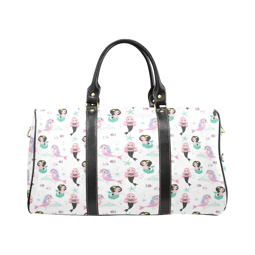 cute mermaid dolphin fish starfish pattern Travel Bag