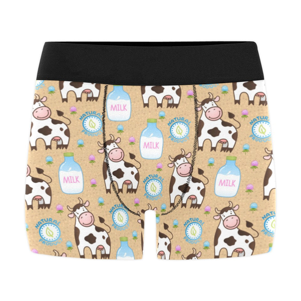 Cow bottle of milk pattern Men's All Over Print Boxer Briefs Men's Underwear
