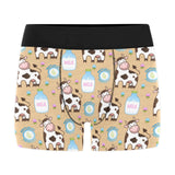 Cow bottle of milk pattern Men's All Over Print Boxer Briefs Men's Underwear