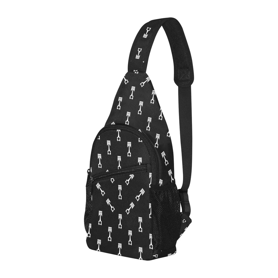 Engine Piston Black Theme Pattern Print Design 03 All Over Print Chest Bag