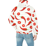 Chili pattern Men's Padded Hooded Jacket