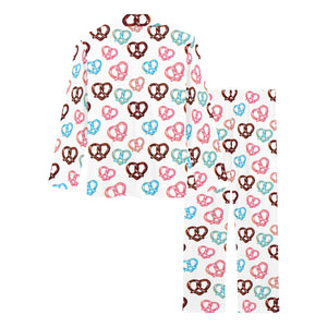 Pretzels Pattern Print Design 04 Women's Long Pajama Set
