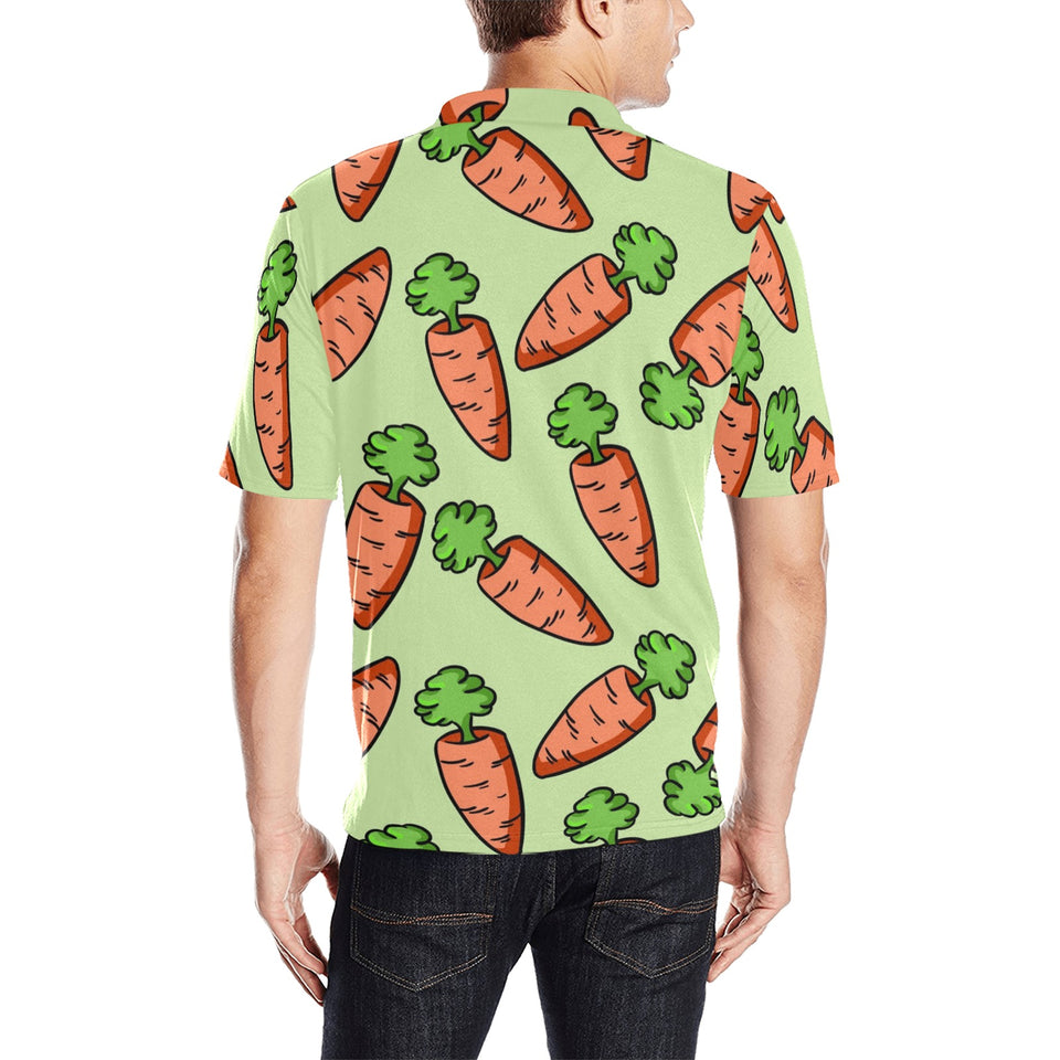 Carrot Pattern Print Design 05 Men's All Over Print Polo Shirt