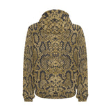 Snake skin pattern Men's Padded Hooded Jacket