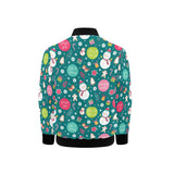 Snowman bird decorative elements christmas pattern Kids' Boys' Girls' Bomber Jacket