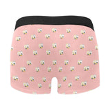 Cute hamster cheese pattern pink background Men's All Over Print Boxer Briefs Men's Underwear