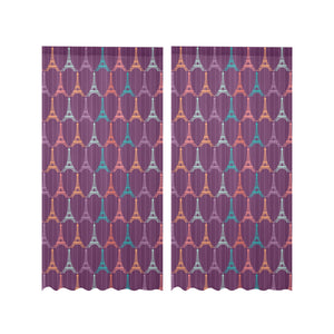 Eiffel Tower Pattern Print Design 05 Gauze Curtain
