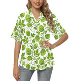 Hop design pattern Women's All Over Print Hawaiian Shirt