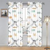 windmill pattern Gauze Curtain