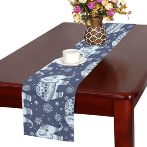 Elephant tribal design pattern Table Runner