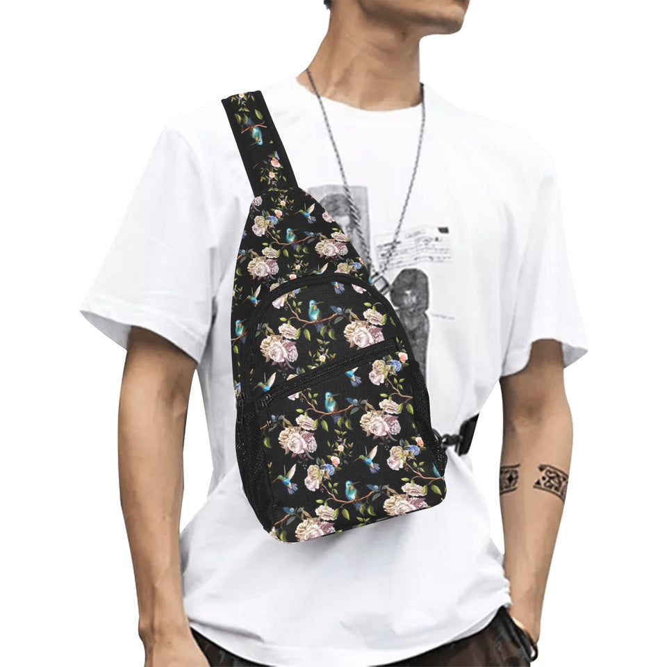 Hummingbird Pattern Print Design 03 All Over Print Chest Bag