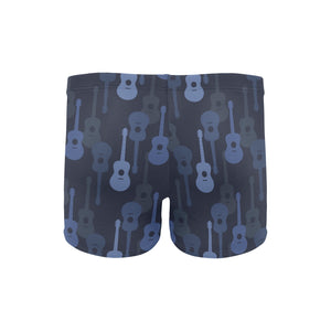 Blue Theme guitar pattern Men's Swimming Trunks
