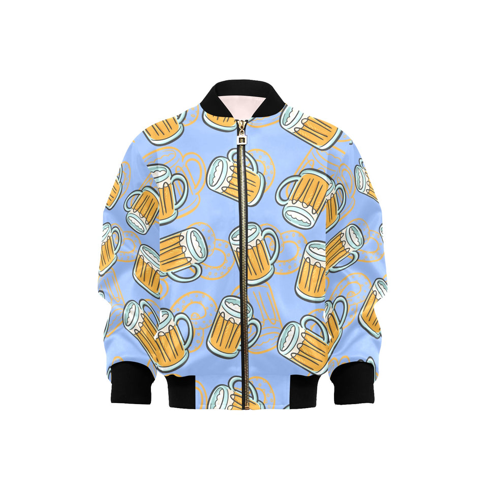 Beer pattern Kids' Boys' Girls' Bomber Jacket