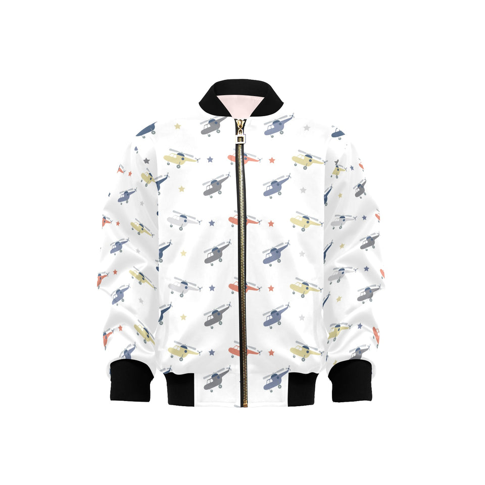 Cute helicopter star pattern Kids' Boys' Girls' Bomber Jacket