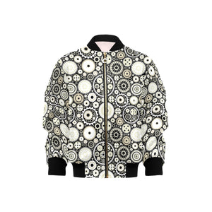 Gear Pattern Print Design 02 Kids' Boys' Girls' Bomber Jacket