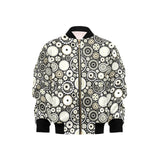 Gear Pattern Print Design 02 Kids' Boys' Girls' Bomber Jacket