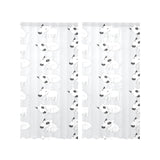 Bull Terrier Pattern Print Design 01 Gauze Curtain