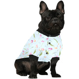 Watercolor Tulips pattern All Over Print Pet Dog Round Neck Fuzzy Shirt