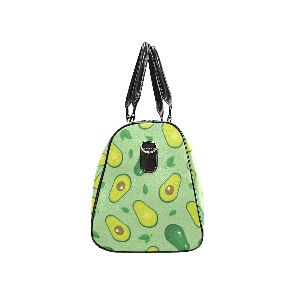 Avocado pattern green background Travel Bag