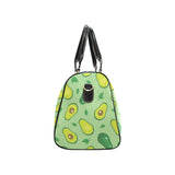 Avocado pattern green background Travel Bag