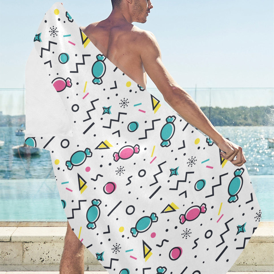 Candy design pattern Beach Towel