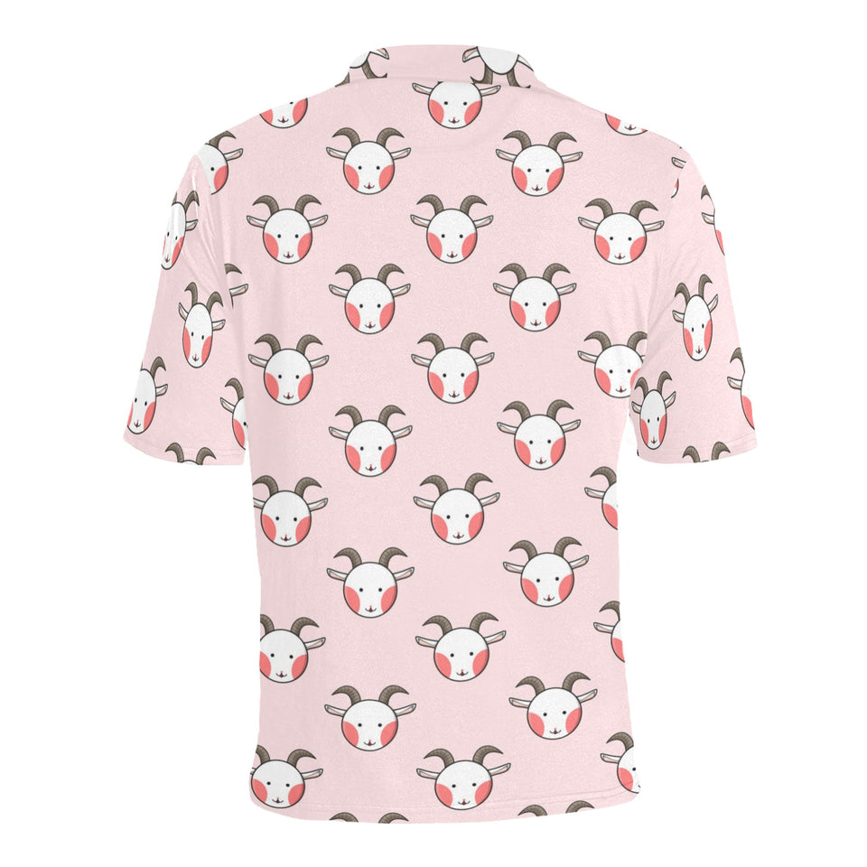 Cute goat pattern Men's All Over Print Polo Shirt