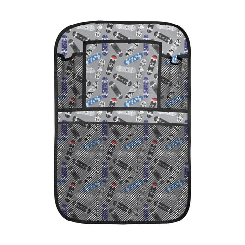 Skate Board Pattern Print Design 03 Car Seat Back Organizer