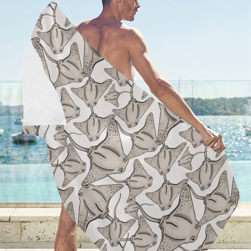 Stingray Pattern Print Design 05 Beach Towel