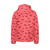 Ostrich Pattern Print Design 03 Kids' Boys' Girls' Padded Hooded Jacket
