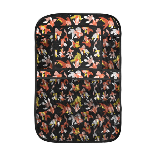 Goldfish Pattern Print Design 03 Car Seat Back Organizer