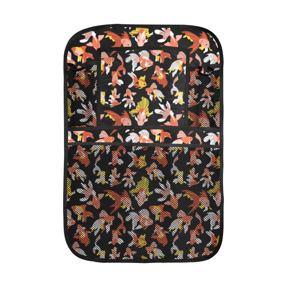 Goldfish Pattern Print Design 03 Car Seat Back Organizer