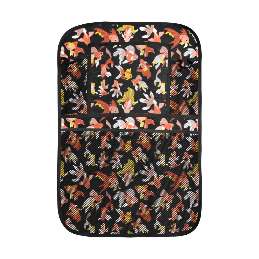 Goldfish Pattern Print Design 03 Car Seat Back Organizer